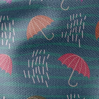 Striped Umbrella Waterproof Canvas