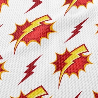 Cartoon Style Lightning Birdseye Piqué