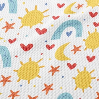 Children&#39;s Love Rainbow Birdseye Piqué