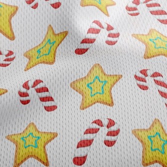 Star Cookies Candy Canes Athletic Mesh Flat Back