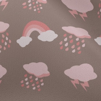 Dark Clouds Lightning Rainbow Chiffon