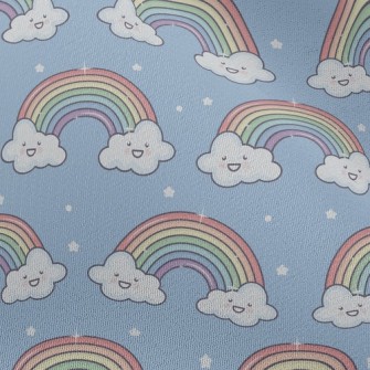 Stars Smiley Rainbow Chiffon