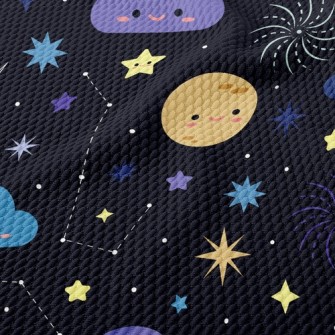 Vast Universe Night Sky Birdseye Piqué