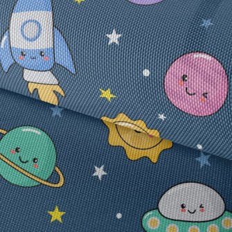 Emoticon Rocket Flying Saucer Waterproof Oxford