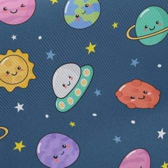 Emoticon Rocket Flying Saucer Twill