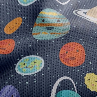 Solar System Planets Athletic Mesh Flat Back