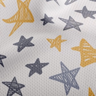 Graffiti Bicolor Stars Athletic Mesh Flat Back
