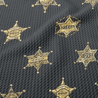 Sheriff Badge Birdseye Piqué