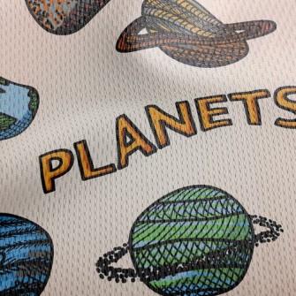 Galaxy Planet Athletic Mesh Flat Back