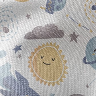 UFO And Sun Planet Waterproof Canvas