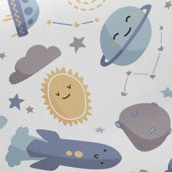 UFO And Sun Planet Twill