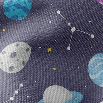 Flying Saucers And Rockets Waterproof Canvas