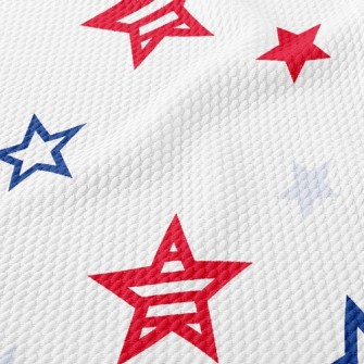 American Striped Stars Birdseye Piqué