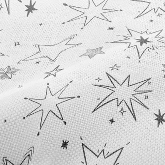Hand Drawn Style Stars Performance Linen