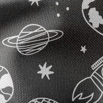 Hand Drawn Spaceship Waterproof Canvas