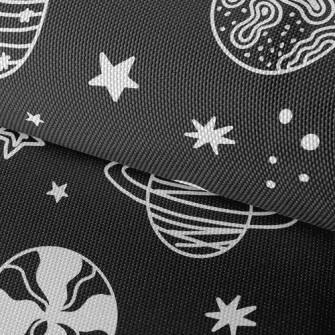 Hand Drawn Spaceship Waterproof Oxford