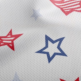 American Striped Stars Athletic Mesh Flat Back