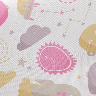 Smiling Planet And Space Shutt Twill