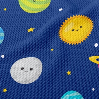 Sun And Planets Birdseye Piqué