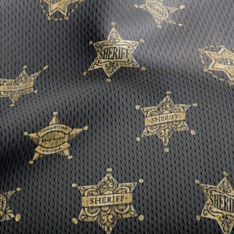 Sheriff Badge Athletic Mesh Flat Back