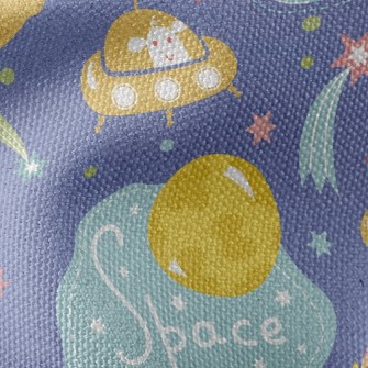 Alien Flying Saucer Waterproof Canvas