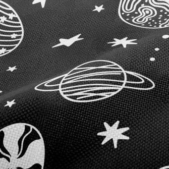 Hand Drawn Spaceship Performance Linen
