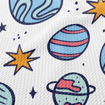 Cartoon Planet World Birdseye Piqué