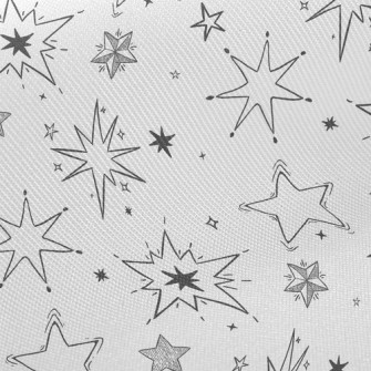 Hand Drawn Style Stars Twill