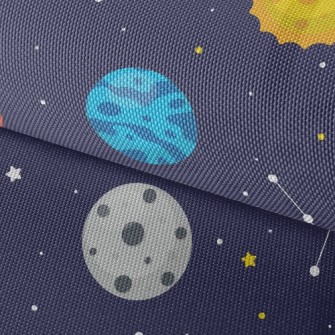 Flying Saucers And Rockets Waterproof Oxford