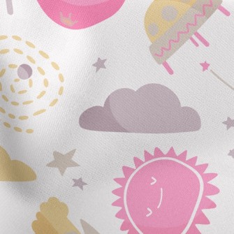 Smiling Planet And Space Shutt Stretch Ponte
