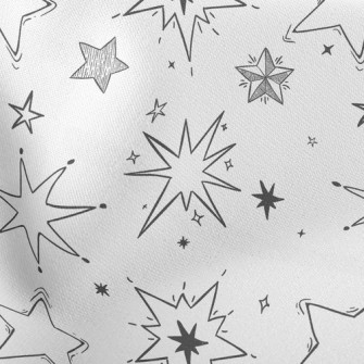 Hand Drawn Style Stars Stretch Ponte