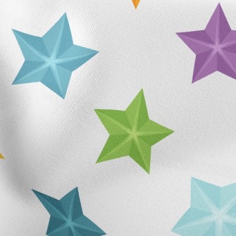 3D Colorful Stars Stretch Ponte