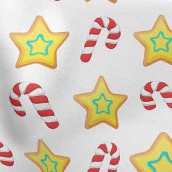 Star Cookies Candy Canes Stretch Ponte