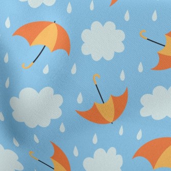 Bright Umbrella Raindrops Stretch Ponte