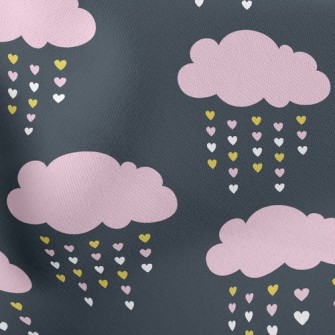Pink Clouds Love Rain Stretch Ponte