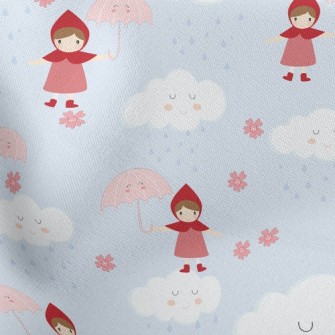 Little Girl Holding Umbrella Stretch Ponte