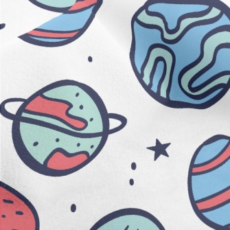 Cartoon Planet World Micro Fleece