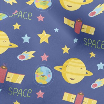 Outer Space Satellite Device Micro Fleece