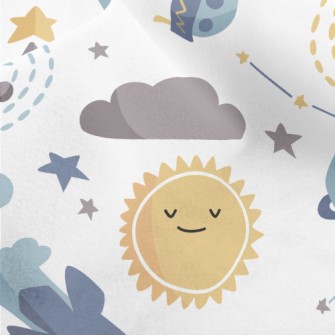 UFO And Sun Planet Micro Fleece