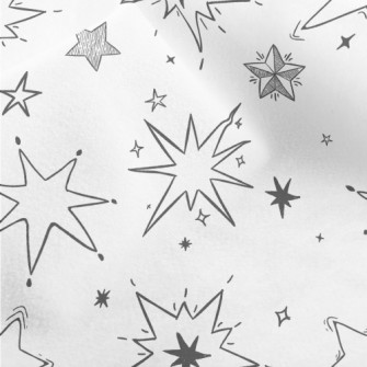 Hand Drawn Style Stars Micro Fleece