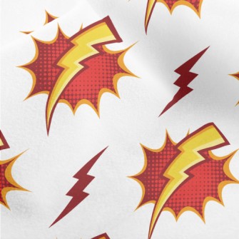Cartoon Style Lightning Micro Fleece
