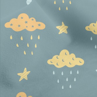 Stars Moon Dark Clouds Micro Fleece