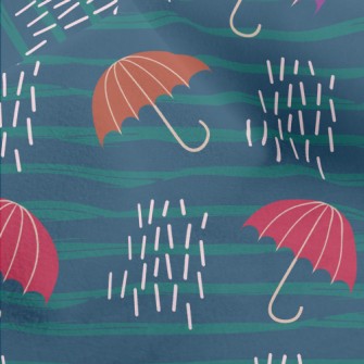 Striped Umbrella Micro Fleece