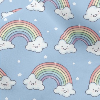 Stars Smiley Rainbow Micro Fleece