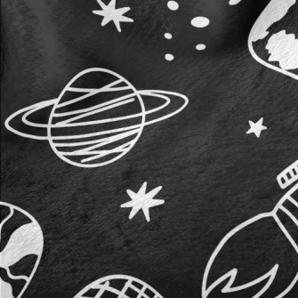 Hand Drawn Spaceship Minky