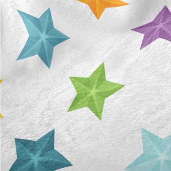 3D Colorful Stars Minky
