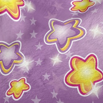 Shiny Colorful Stars Minky