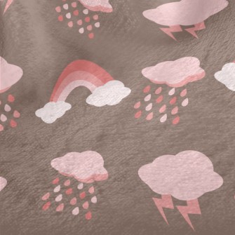 Dark Clouds Lightning Rainbow Minky