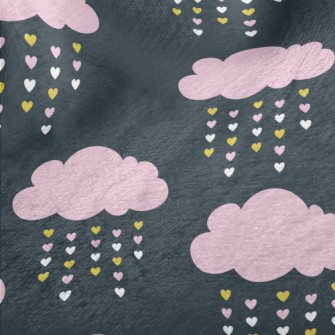 Pink Clouds Love Rain Minky