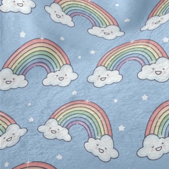 Stars Smiley Rainbow Minky